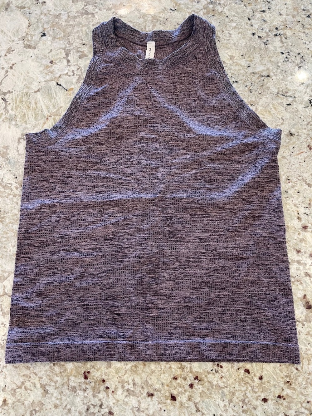 Athleta Momentum Tank Top L Space Dye Purple Racerback Yoga Gym Workout Active